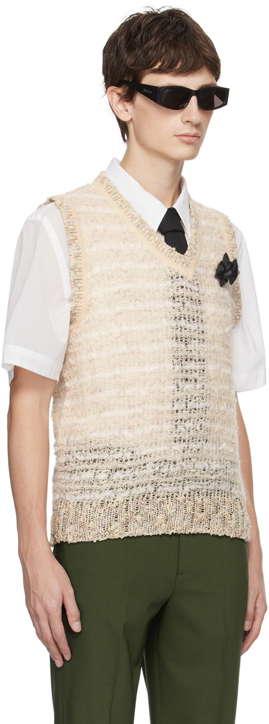 Ernest W. Baker Off-White V-Neck Vest