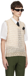 Ernest W. Baker Off-White V-Neck Vest