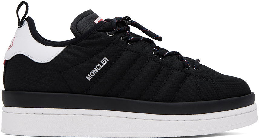 スニーカー MONCLER SNEAKERS BLACK Moncler Black Leather New Monaco Sneakers 9 39 Low Top Logo
