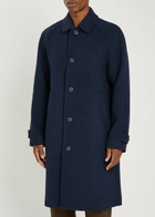 Les Deux Michael Wool-blend Coat Navy