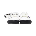 Off-White White and Purple Vulcanized Low Sneakers