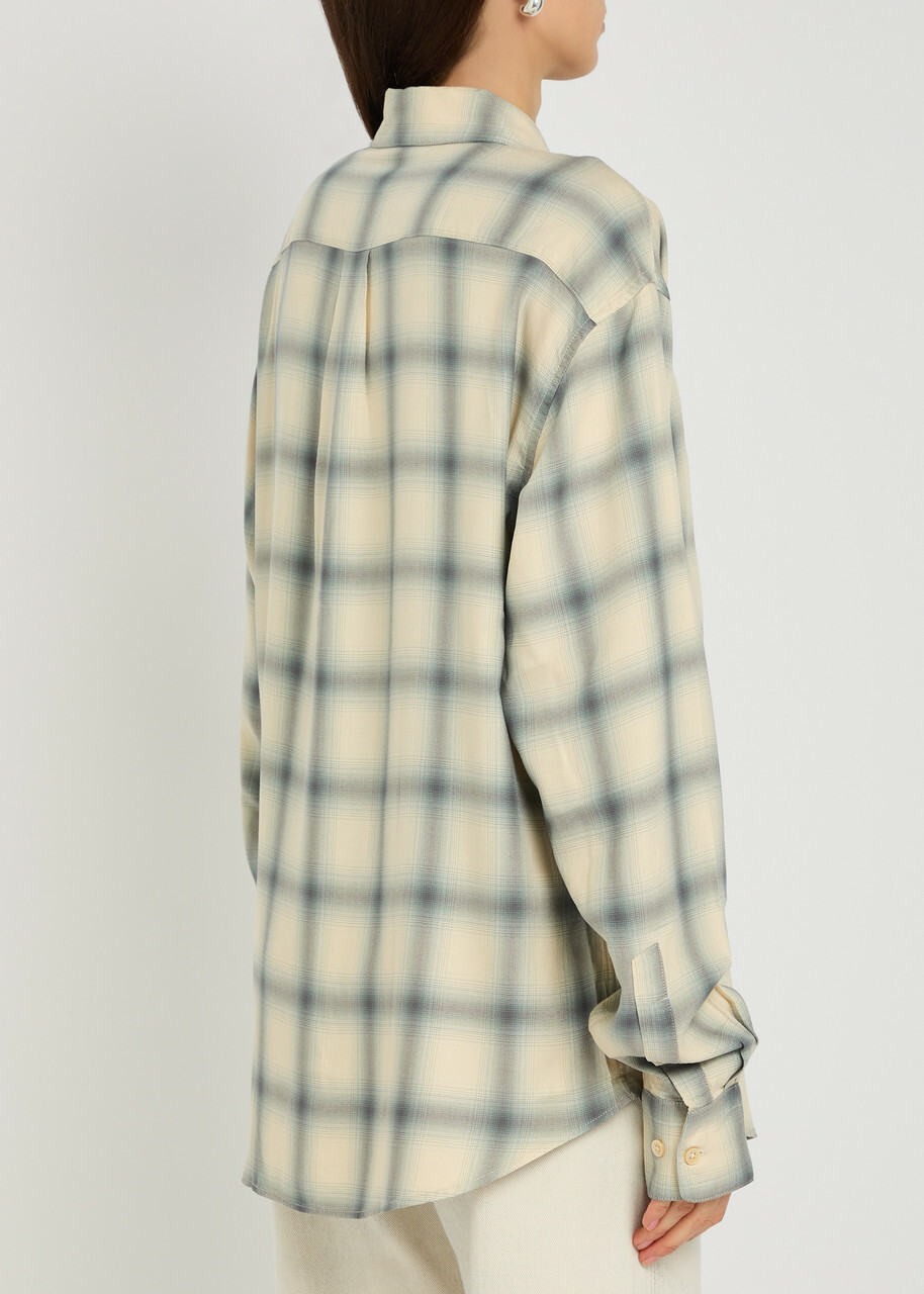 Our Legacy Forever Checked Woven Shirt Blue