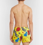 Versace - Short-Length Printed Swim Shorts - Yellow