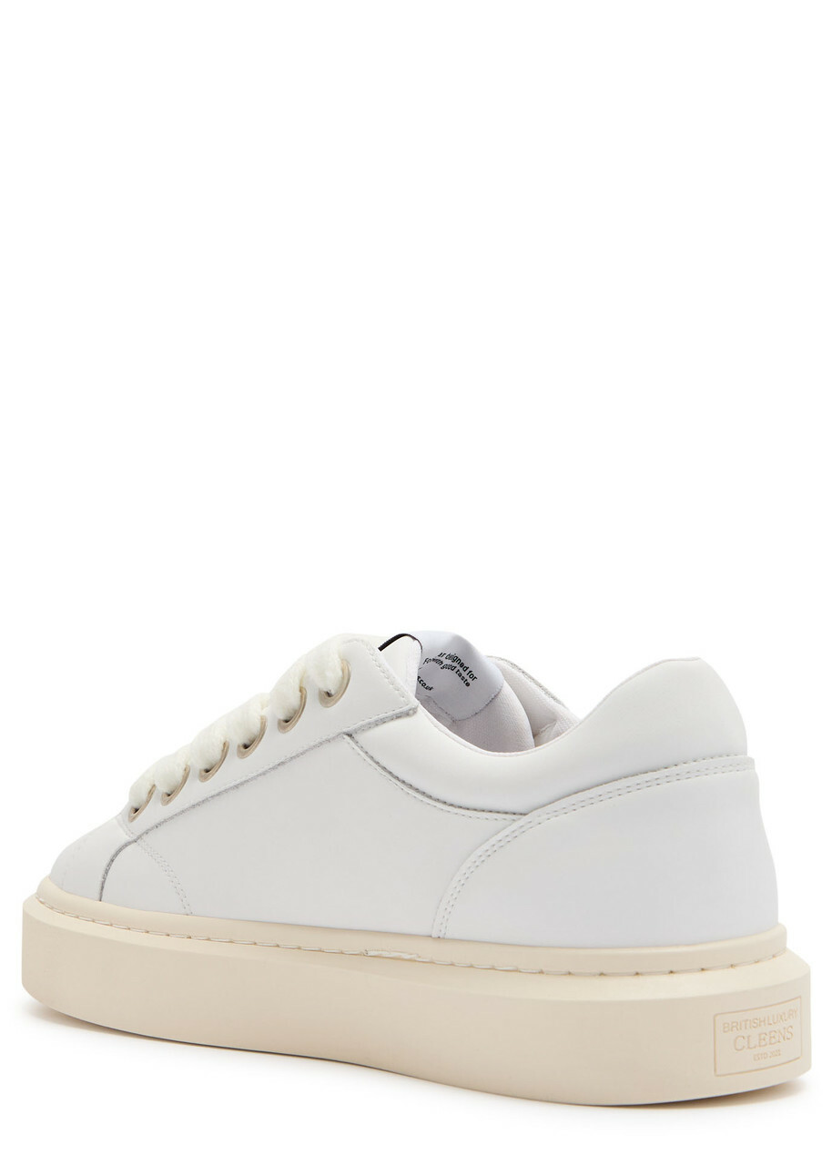 Cleens Ace Chunky-lace Leather Sneakers White