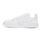 adidas Originals White Leather Supercourt Sneakers