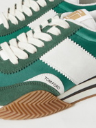 TOM FORD - James Rubber-Trimmed Suede and Nylon Sneakers - Green
