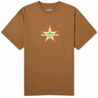 Awake NY Men's Star Logo T-Shirt in Chocolate