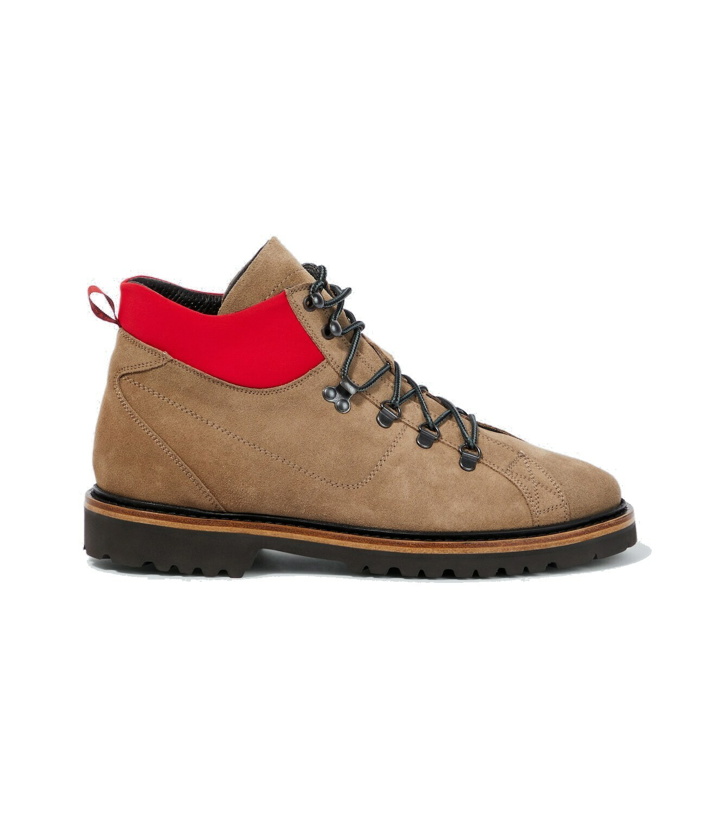 Photo: Kiton Lace-up suede ankle boots
