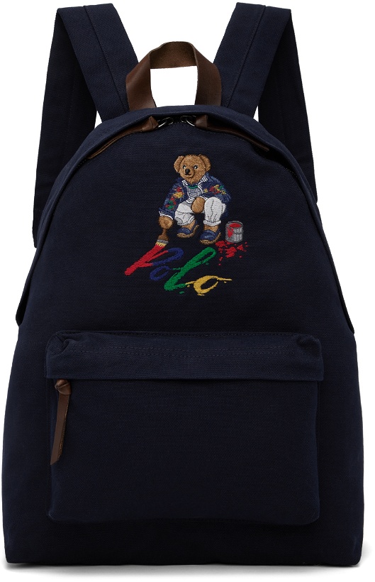 Photo: Polo Ralph Lauren Navy Polo Bear Canvas Backpack