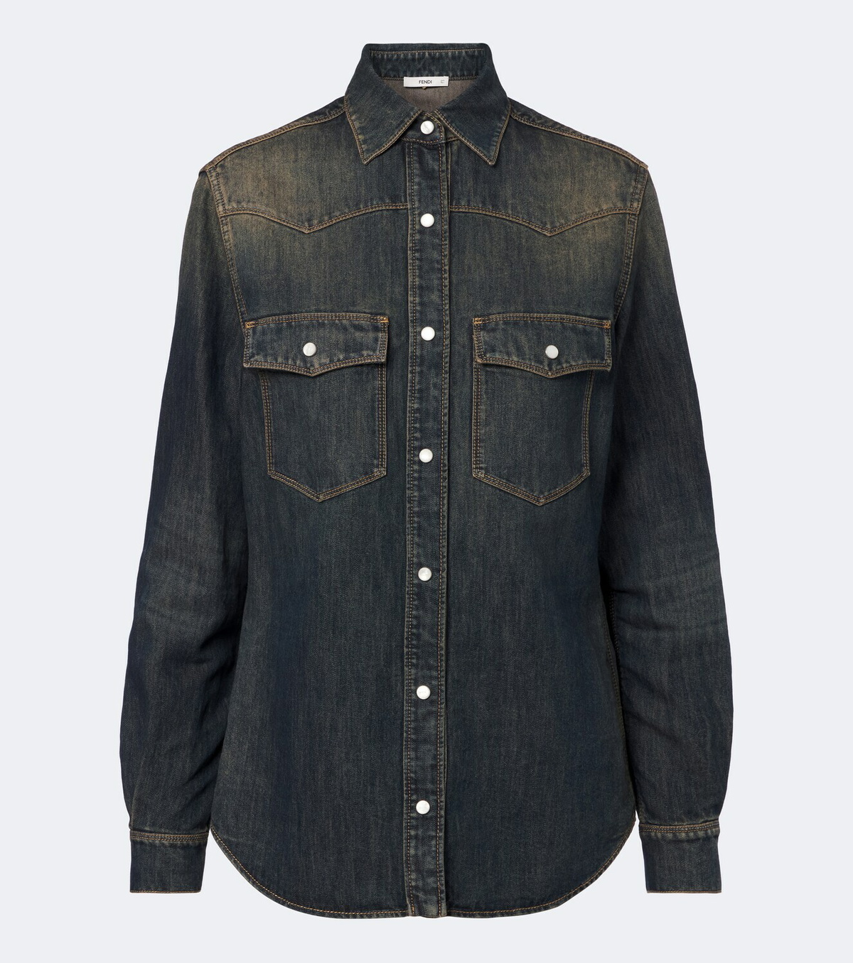 Fendi Cotton-blend denim shirt