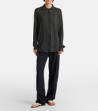 The Row Ocari knitted cashmere and silk shirt