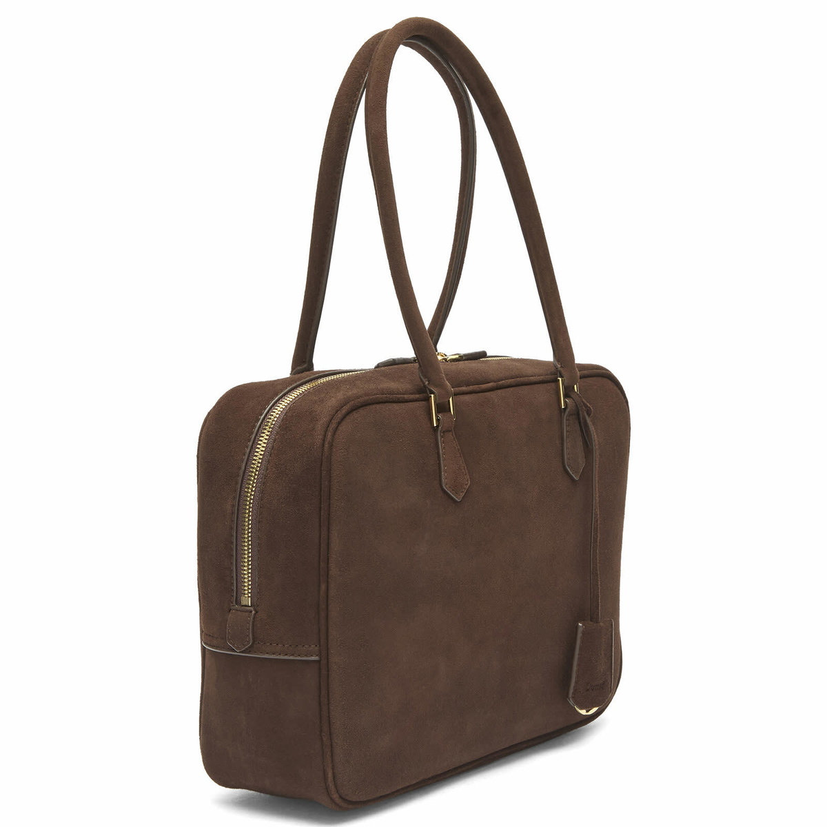 DUNST Women's Suede Shoulder Bag in Deep Brown 
