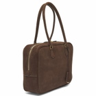 DUNST Women's Suede Shoulder Bag in Deep Brown 