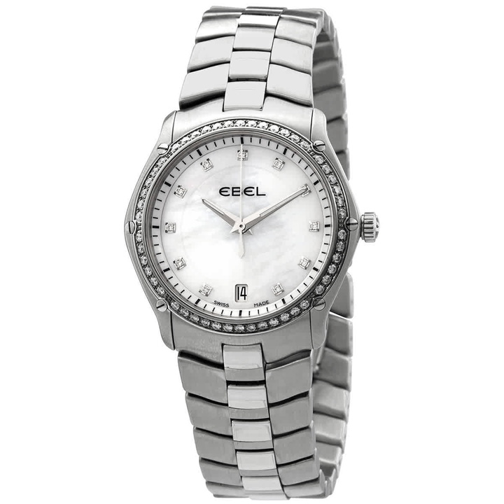 Photo: Ebel Classic Sport Mother of Pearl Dial Diamond Bezel Ladies Watch 1215987