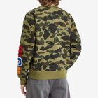 A Bathing Ape Men's 1st Camo Shark Crew Neck Sweatshirt in Green