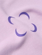 SAIF UD DEEN - Cold-Dyed Logo-Print Cotton-Jersey Sweatshirt - Purple