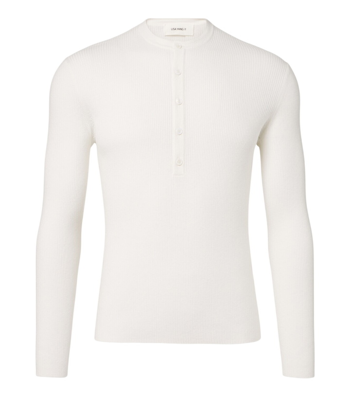 Photo: Lisa Yang Falk cotton and cashmere Henley shirt