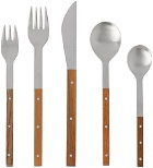 Mono Teak & Stainless Steel Five-Pack T Cutlery Set
