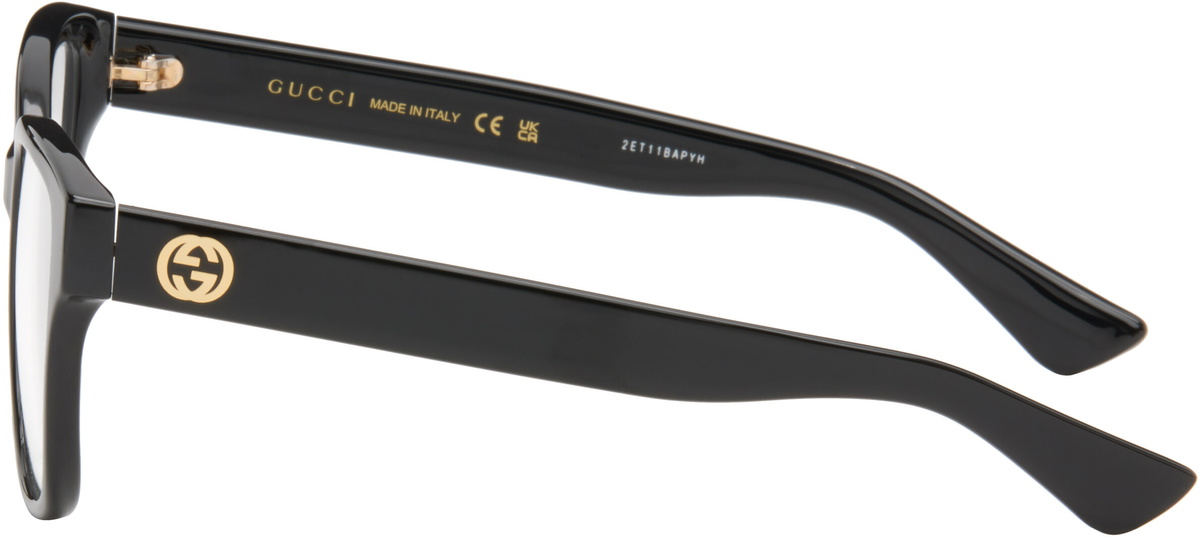 Gucci Black Large Square Acetate Glasses