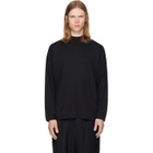 Jil Sander Black Cotton Mock-Neck T-shirt