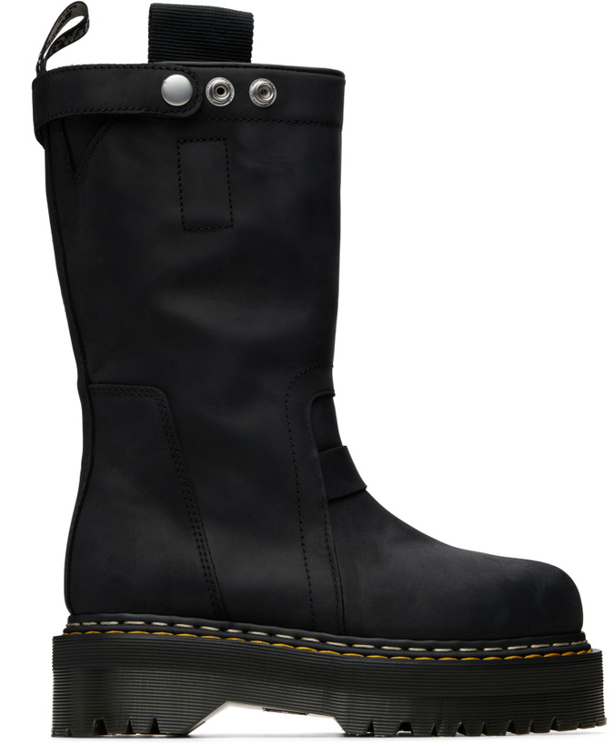 Photo: Rick Owens Black Dr. Martens Edition Quad Sole Pull On Boots