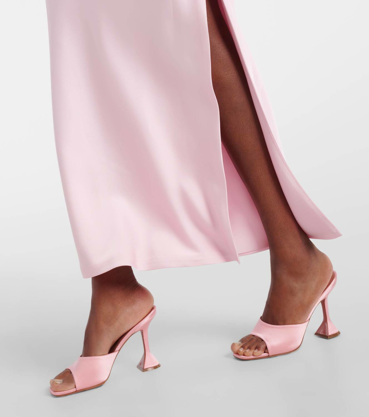 Amina Muaddi Lupita 95 satin mules Amina Muaddi