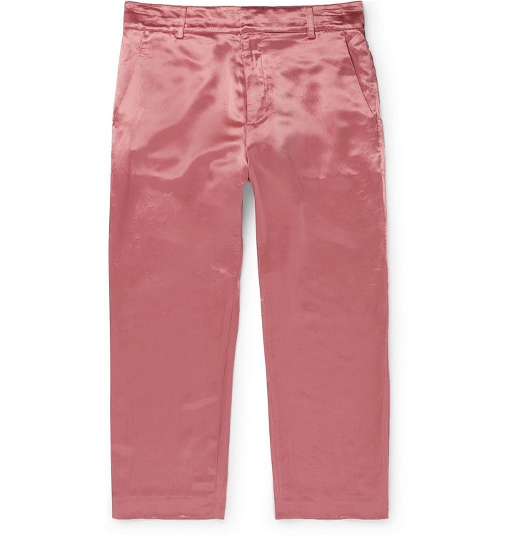 Photo: Sies Marjan - Alex Cropped Washed-Satin Trousers - Pink