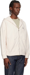 Maison Kitsuné Pink Fox Head Zipped Oversize Hoodie