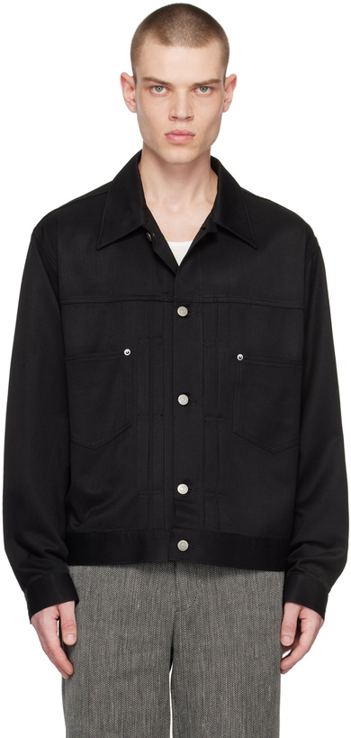 Photo: The Letters Black Work Tuck Jacket