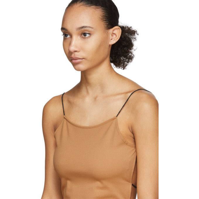 Maryam Nassir Zadeh タンクトップ Maryam Nassir Zadeh Thea Top - coffee brown | Garmentory