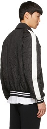Balmain Black Polyester Bomber Jacket