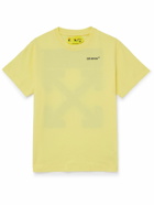 Off-White - Arrow Logo-Print Cotton-Jersey T-Shirt - Yellow