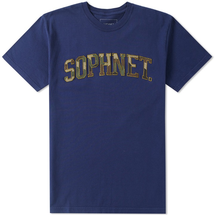 Photo: SOPHNET. Camouflage Arch Logo Tee