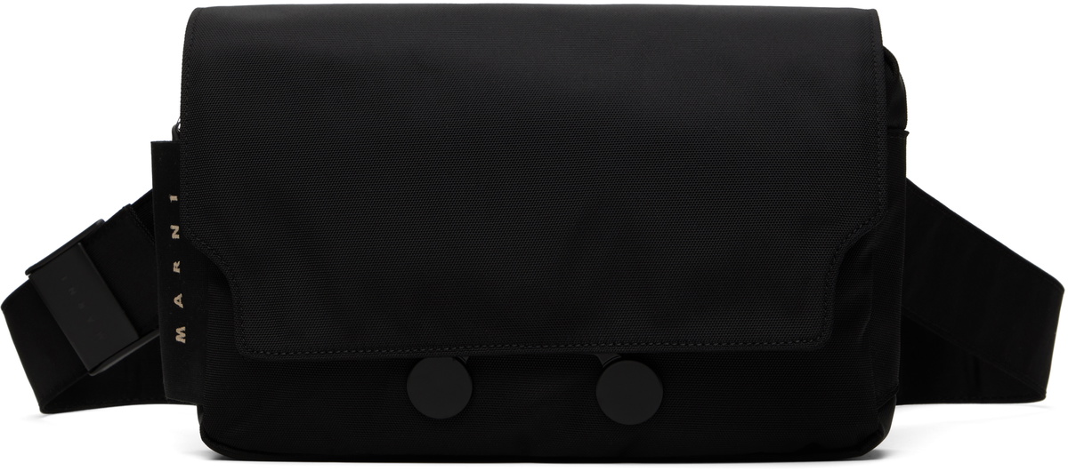 Marni Black Cordura Cityscape Belt Bag