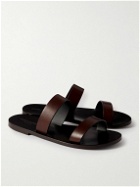 SAINT LAURENT - San Maine Leather Sandals - Brown