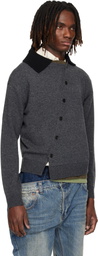 Andersson Bell Gray Layered Collar Cardigan
