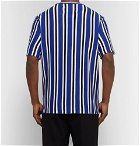 Maison Margiela - Striped Knitted Wool-Blend T-Shirt - Men - Blue