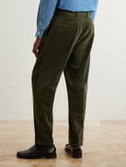 Officine Générale - Hugo Straight-Leg Cotton-Blend Corduroy Trousers - Green