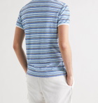 ORLEBAR BROWN - Sammy Striped Cotton-Terry T-Shirt - Blue