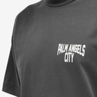 Palm Angels Men's PA City Washed T-Shirt in Washed Black