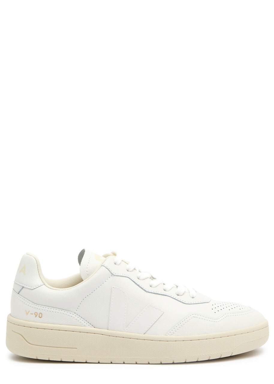 V-90 Panelled Leather Sneakers Black