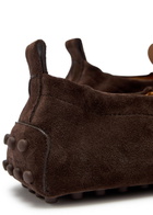 Tods Gomma Suede Loafers Brown