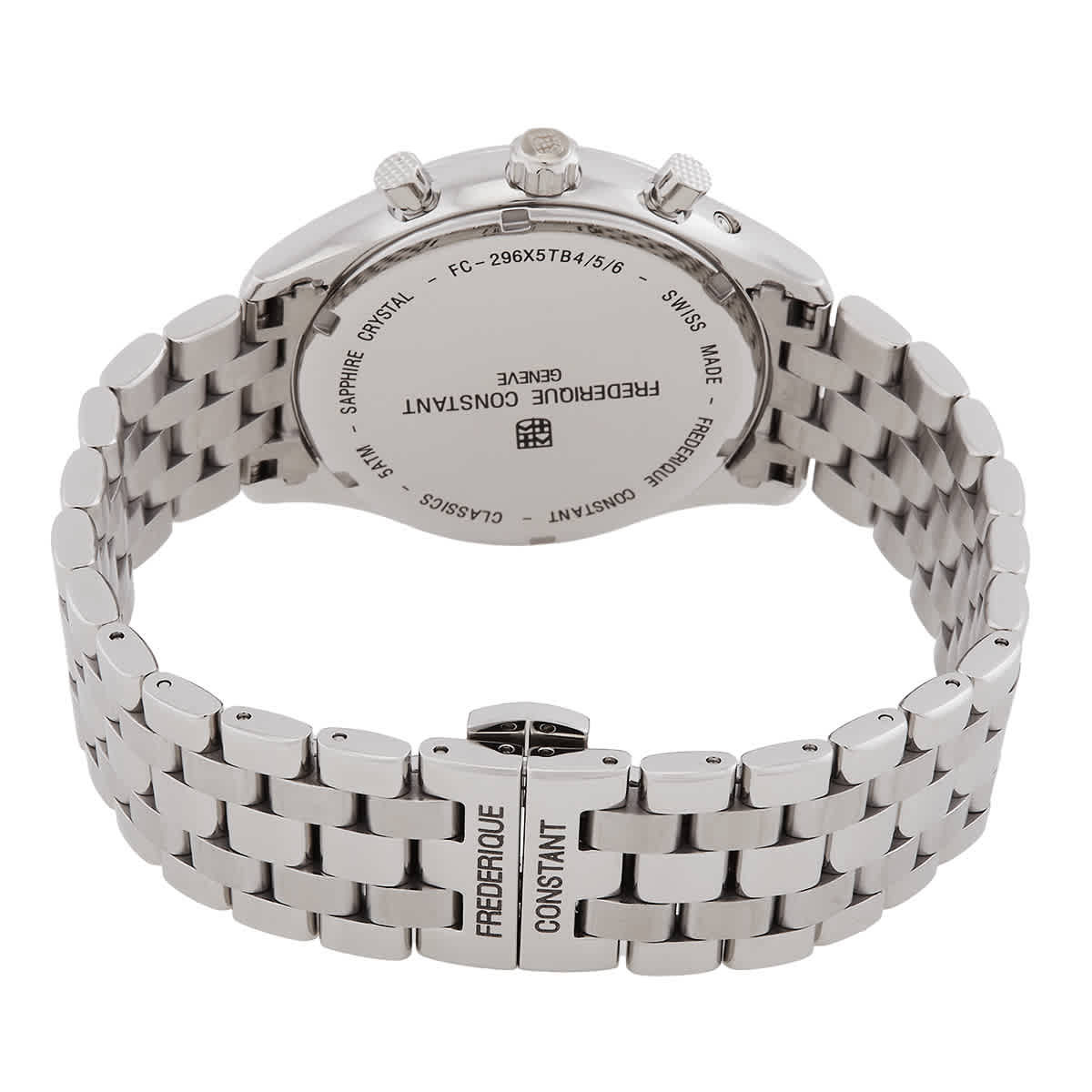 Frederique Constant Classics Chronograph Quartz Silver Dial Mens Watch FC-296SW5B6B