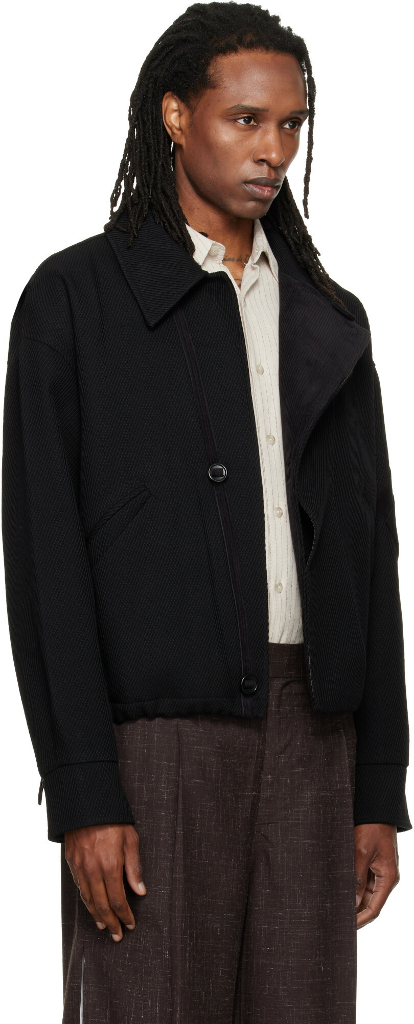 NULLUS Black Layered Placket MK3 Jacket