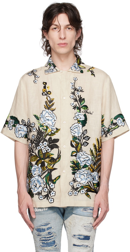 Photo: AMIRI Off-White Floral Shirt