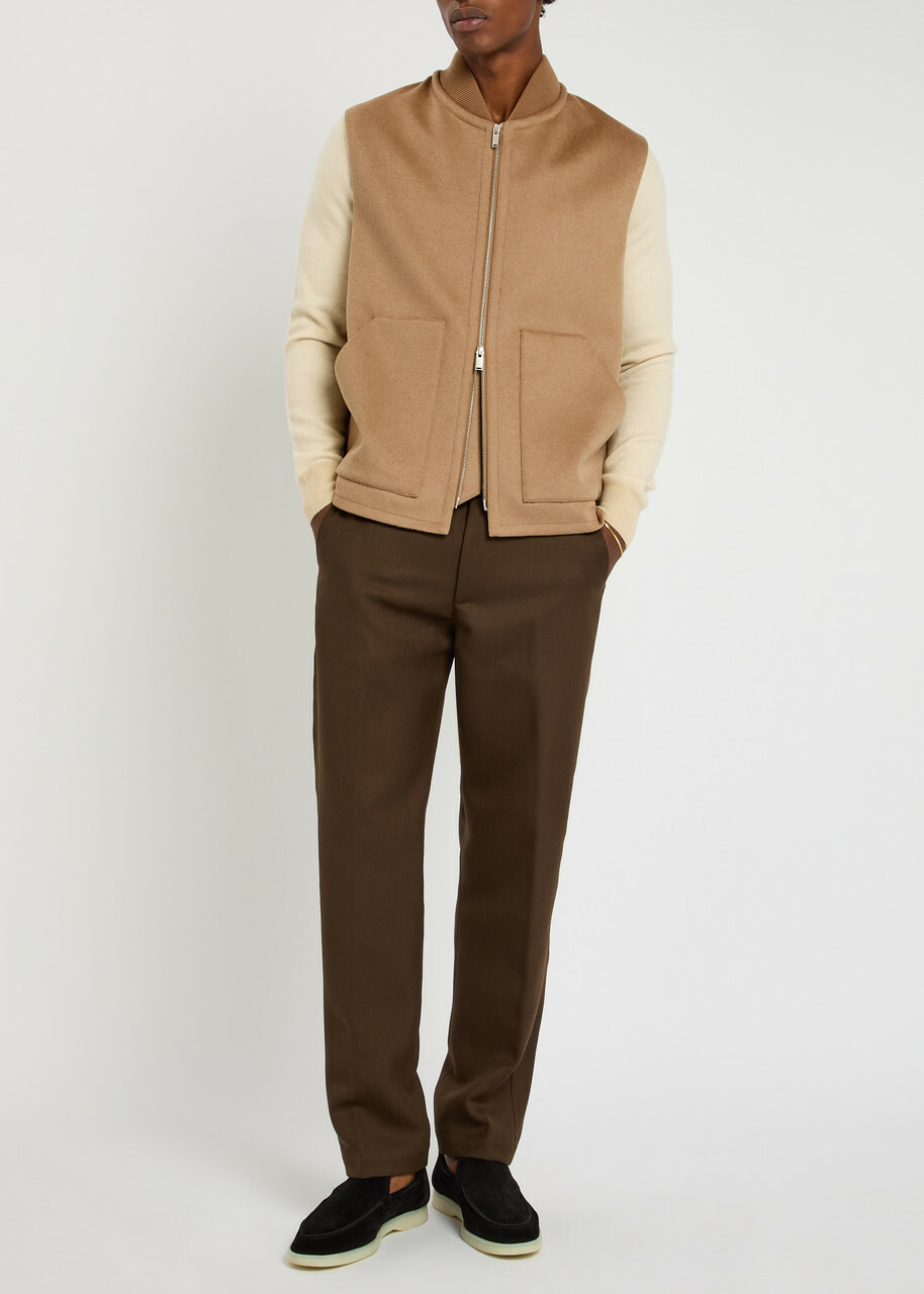 Lardini Wool Gilet Light Brown