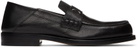 Maison Margiela Black Grained Stitch Camden Loafers