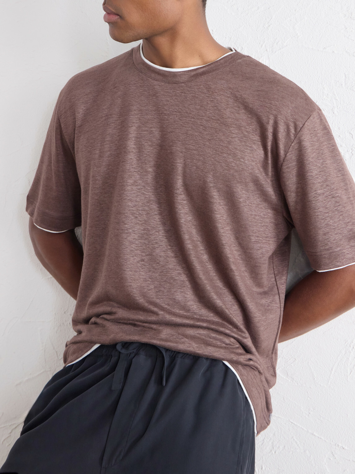 Eleventy - Linen T-Shirt - Brown