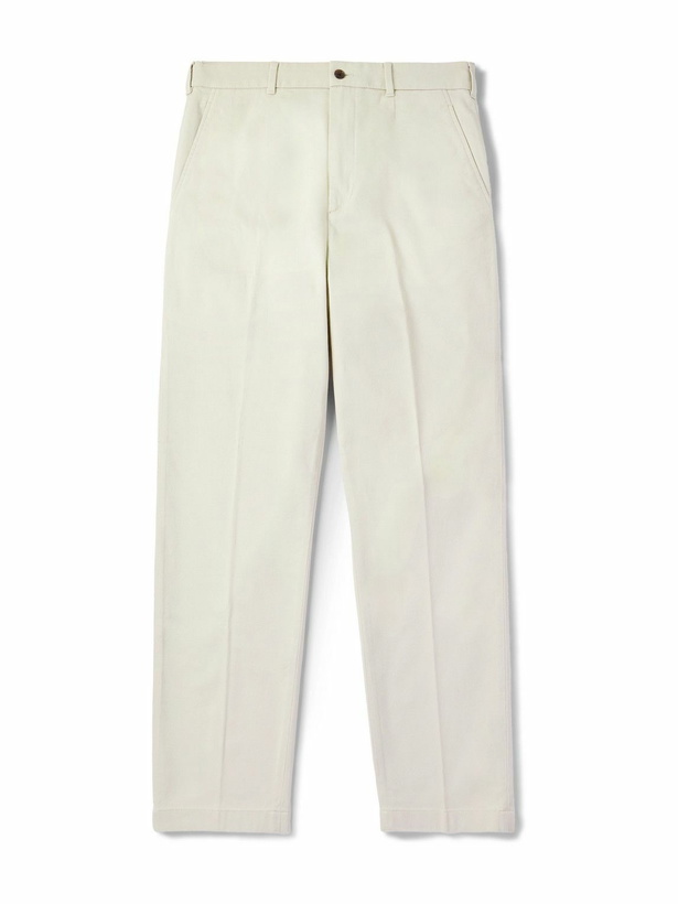 Photo: Dunhill - Straight-Leg Stretch-Cotton Twill Chinos - Gray