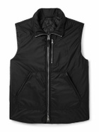 TOM FORD - Padded Leather-Trimmed Shell Gilet - Black